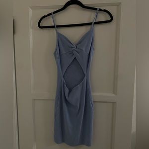 Ribbed Cutout Spaghetti Strap Mini Dress